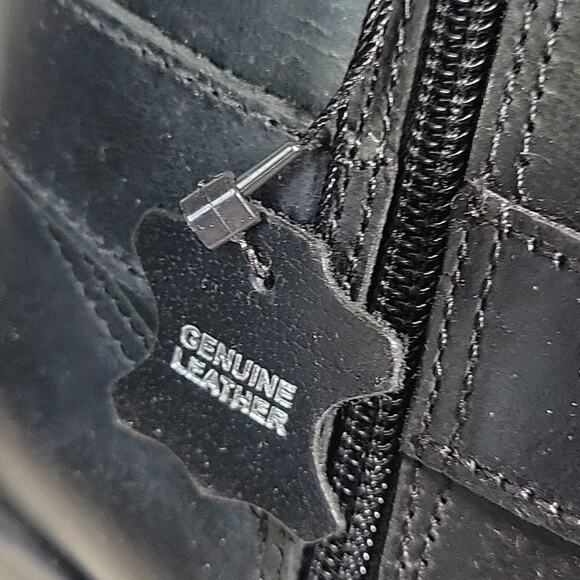 Sun + Stone Pheobie Leather Square Toe Harness Moto Ankle Boots Womens 5 NEW - Picture 10 of 14